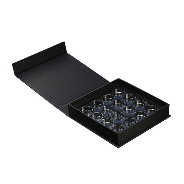 black chocolate flip top packaging box