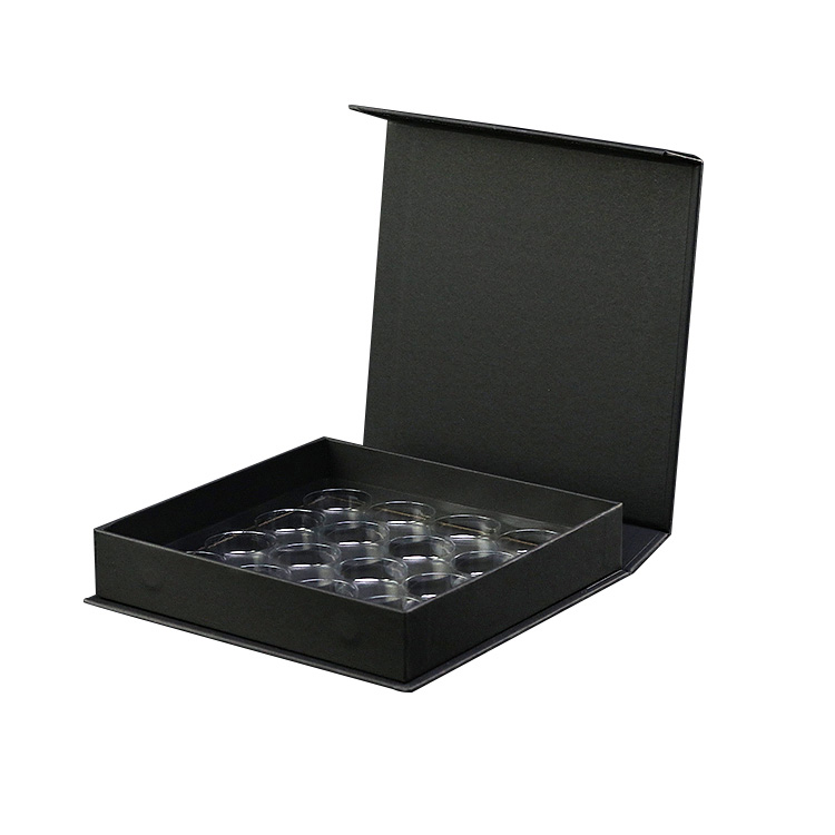 black chocolate flip top packaging box