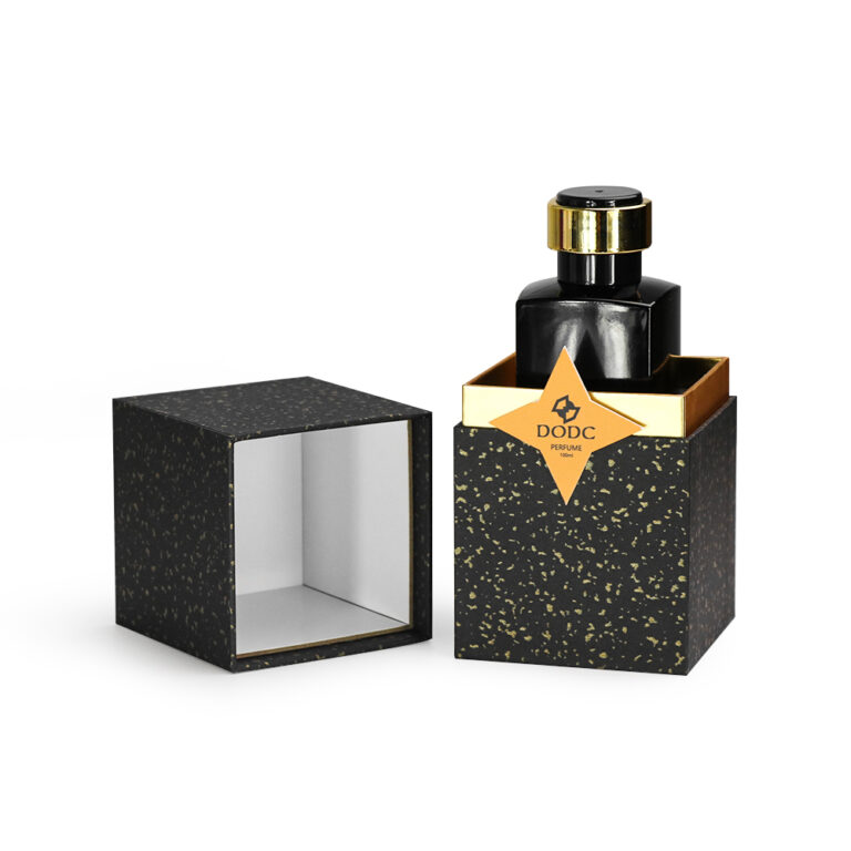 boîte d'emballage de parfum noire