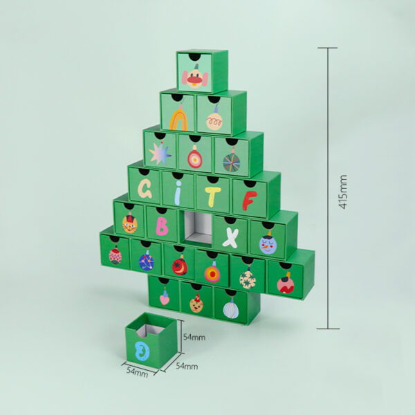 customized christmas tree calendar box