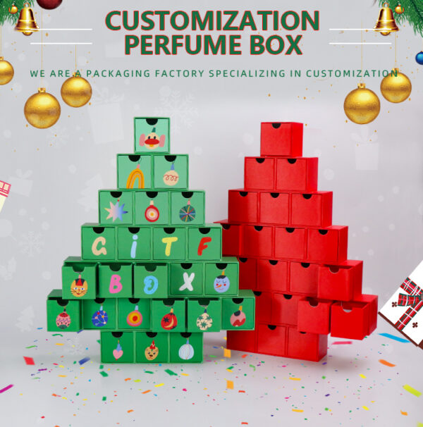 customized christmas tree calendar box