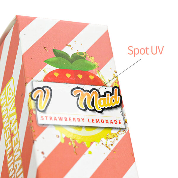 customized strawberry lemonade flavored e cigarette packaging card box