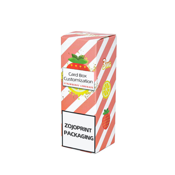 customized strawberry lemonade flavored e cigarette packaging card box