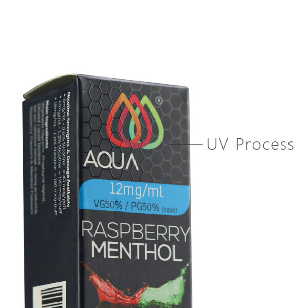 raspberry menthol e cigarette card packaging box