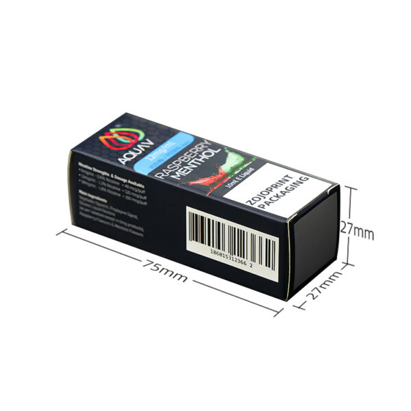 raspberry menthol e cigarette card packaging box