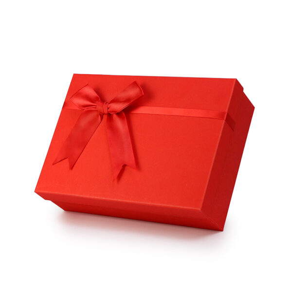 cajas de regalo con tapa y base rojas