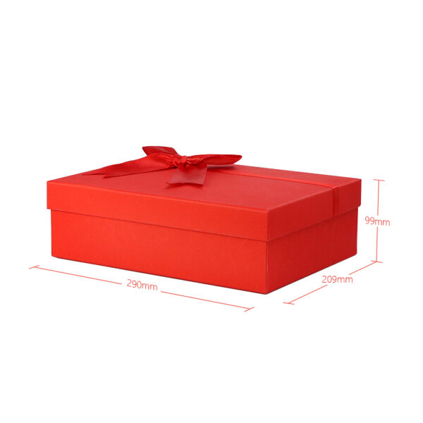 cajas de regalo con tapa y base rojas